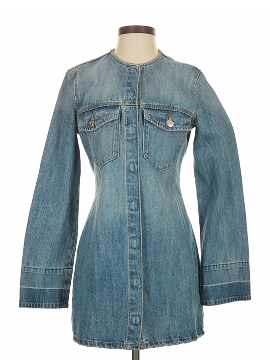 Zara Dresses & Skirts - Zara Denim Longline Jacket Dress